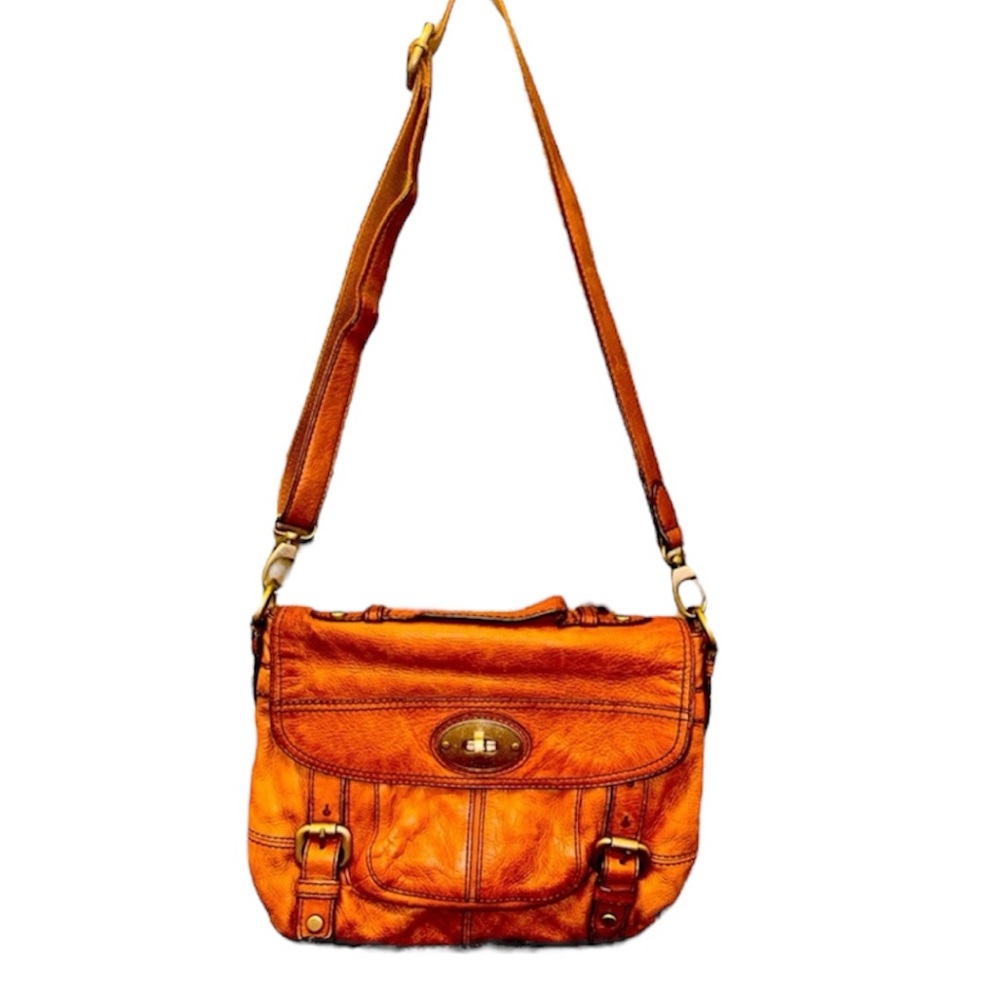 RARE FOSSIL Maddox Y2K Satchel Crossbody High Quality Leather Bag